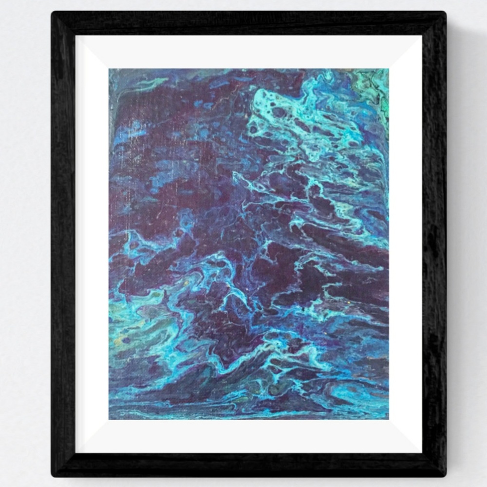 Original 8x10 inch painting ocean Free Shipping